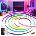 Neon LED Strip Streifen RGB Flex Schlauch diffus Lichtband Wifi APP 5M Dimmbar