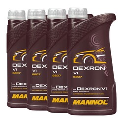 4 (4x1) Liter MANNOL Dexron VI Automatik Getriebeöl für Opel, MB 236.14