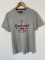 T-Shirt Barbour klein grau Logo Schreibweise