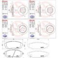 brembo BREMSSCHEIBEN + BELÄGE VORNE HINTEN passend für IMPREZA LEGACY OUTBACK
