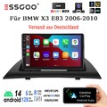 DAB+ Für BMW X3 E83 2004-12 Carplay 9" Autoradio 6+128G Android 14 GPS NAVI KAM+
