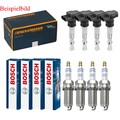 4x DENCKERMANN Zündspule +4x BOSCH Zündkerze Doppelplatin für VW Golf VII 5G1