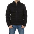 Herren Jacke Gesteppte Bikerjacke Wildlederoptik Gefüttert in black Größe M 38