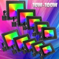 RGB LED Fluter Außen Strahler Flutlicht Scheinwerfer Gartenlampe Dimmbar 10-100W