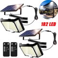 2ER LED Solarlampe Solarleuchte mit Bewegungsmelder Außen Garten Fluter Strahler