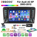 DAB+ 2+32G Android 13 Für Audi A3 8P 03-2013 S3 Carplay Autoradio GPS NAV Kamera