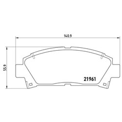 1x Bremsbelagsatz, Scheibenbremse BREMBO P 83 028 passend für NISSAN TOYOTA