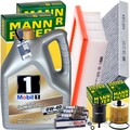 MANN INSPEKTIONSPAKET+5L MOBIL 0W40 MOTORÖL passend für 0.9 SMART FORTWO FORFOUR