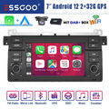 Android 12 Autoradio Carplay GPS BT WIFI KAM DAB+ Für BMW 3er E46 318 320 325 M3