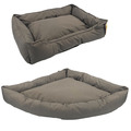 Hundebett Hundekissen Haustierbett Hundekorb Tierbett grau 75x75x15 73x58x20 cm 