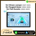Carplay Android 13 Autoradio GPS BT DAB WIFI 2+64G Für Fiat Ducato Peugeot Boxer