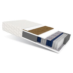 Matratze 140x200 Taschenfederkern FAMILY MAX H2 H3 7 Zonen Kokos 24 cm JERSEY