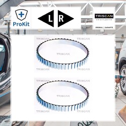 2x ORIGINAL® Triscan Sensorring, ABS Vorne, Links, Rechts für Opel Movano B