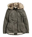 H&M Damen Winterjacke Parka mit Teddyfutter Gr.32,34,36,38,40,42  4 Farben  NEU