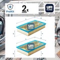 2x ORIGINAL® Ufi Luftfilter für Mercedes-Benz E-Class 190 Saloon Kombi T-model