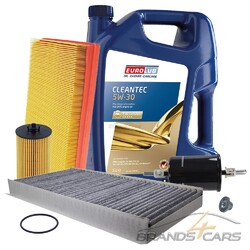 ATEC INSPEKTIONSPAKET FILTERSATZ SET B+5L EUROLUB 5W-30 FÜR OPEL CORSA C 1.2 1.4# 4x FILTER+SCHRAUBE+5L EUROLUB CLEANTEC SAE 5W/30 #