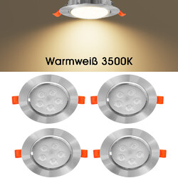 4X5W LED Einbaustrahler Flach Spots Einbauleuchten Deckenleuchte Warmweiß 230V