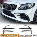 Für Mercedes W205 C205 A205 C300 19+ Carbon Front Canards Flossen Flaps Splitter
