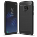 Carbon Case für Samsung Galaxy S9 G960 Handy Tasche Panzer Schutzhülle Cover