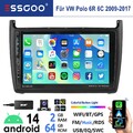 DAB+ 2+64G Für VW Polo 6R 6C 2009-2017 Android 14 Carplay Autoradio GPS Navi KAM