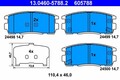 ATE Bremsbelagsatz, Scheibenbremse 13.0460-5788.2 für HYUNDAI OPEL CHEVROLET