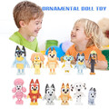 12er Bluey Family Bingo Dog Dad Mom Action Figures Familie und Freunde Set NEU