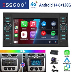 DAB Für Ford Focus Transit MK7 Fiesta 8Kern Android14 Autoradio 128G GPS Carplay