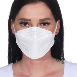 50 x FFP2 Maske Mundschutz Masken Atemschutz 5-lagig Hygiene Weiß Fisch Famex⭐⭐⭐⭐ ✔ schneller Versand ✔ super Komfort ✔