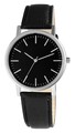 Armbanduhr Herren Business Uhr Lederarmband Männer Analog Quarzuhr Schwarz 5 ATM