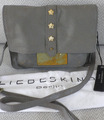 Liebeskind Calista Tasche Schultertasche Umhängetasche Leder grau NEU NP 130€