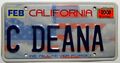 USA Nummernschild California "WE WILL NEVER FORGET" mit Flagge Sticker 2008.