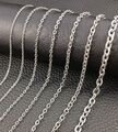Edelstahl Ankerkette Halskette Größe 1,5-5 mm Silber Herren,Damen Modeschmuck