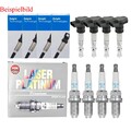 4x DELPHI Zündspule +4x NGK Zündkerze Laser Platinum für BMW 3er Compact E46