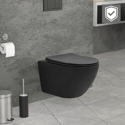 Spülrandloses Wand Hänge WC lang Nano-Beschichtung Toilette Softclose WC-Sitz