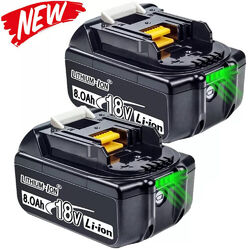 2er Set 18V 8,0Ah Akku für Makita BL1860B-- 197422-4 BL1850B BL1830B Tools NEU