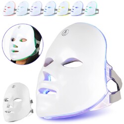 LED Gesichtsmaske Led Maske Lichttherapie mit 7 Spektralmodi für Gesicht DE