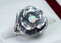 925 Silber - vintage Ring - natürlicher Opal - Handarbeit