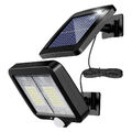 56/100COB Solarleuchte mit Bewegungsmelder Außen Lampe Fluter LED Strahler Licht