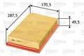 VALEO Luftfilter 585117 für MERCEDES-BENZ SSANGYONG DAEWOO