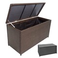 Outdoor Garten Auflagenbox Aufbewahrungsbox Poly Rattan Gartentruhe Kissenbox
