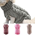 Herbst Hundemantel Winterhundemantel Hündchenpullover Warmer Strickpullover