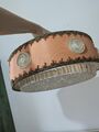 MID CENTURY 60ER VINTAGE RETRO STOFF KNUBBEL KUNSTSTOFF SCANDI DECKENLEUCHTE LAMPENSCHIRM