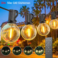 30m Outdoor LED Lichterkette Außen Strom Glühbirnen mit 50 G40 Birne GartenParty