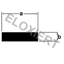 (€1,40/m) Alu Flachstange ELOXIERT 15x2mm 2 Meter E6/EV1 Aluprofil Flachprofil