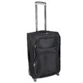 Koffer Reisekoffer Trolley Weichgepäck schwarz 58 Liter Reisetrolley 