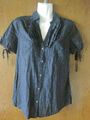 Esprit Damen Bluse Gr.36 Neu mit Etikett dunkelblau mit kleinem Muster