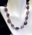 Kette Amethyst Heilsteine 52cm vintage wunderschöne große Steine 97g kein Import
