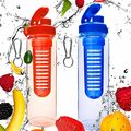 0,7L Trinkflasche Sport Wasserflasche 700ml mit Frucht-Einsatz Sieb Infuser
