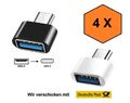 4X USB C auf USB A Adapter OTG USB-Stick Samsung Xiaomi MacBook Buchse Z113