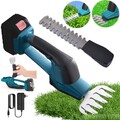 2 IN 1 Akku Heckenschere Grasschere Strauchschere 18V mit Akkus Und Ladegerät DE